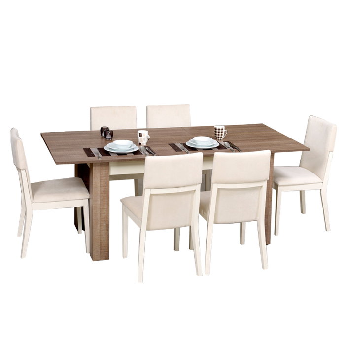 Hanah Home Mesa de Comedor Extensible Roble Oscuro Hanah Home Mesa de Comedor Extensible Roble Oscuro
